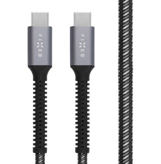 Fixed | Armor Cable USB-C/USB-C, 2 m, 240W | FIXDA-CC2-GR