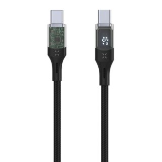 Fixed | Cable USB-C/USB-C with display, PD support, 2m, USB 2.0, 100W | FIXDD-CC2-BK