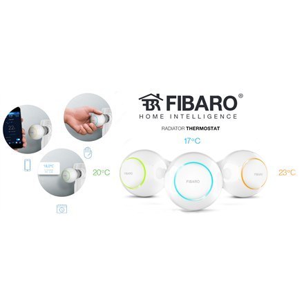 Fibaro | Głowica termostatu grzejnikowego | Z-Wave | Biały