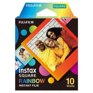 Fujifilm | Instax Square Rainbow (10) Film Instant | 72 x 86 mm | Obszar Obrazu 2.4 x 2.4"; Rozmiar Wydruku 3.4 x 2.8" | Ilość 1