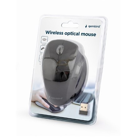 Gembird | Bezprzewodowa mysz optyczna | MUSW-6B-02 | Mysz optyczna | USB | Czarny