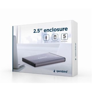 Gembird | Obudowa pamięci masowej | EE2-U3S-3-LG | Dysk twardy | 2,5" | SATA 6 Gb/s | USB 3.0