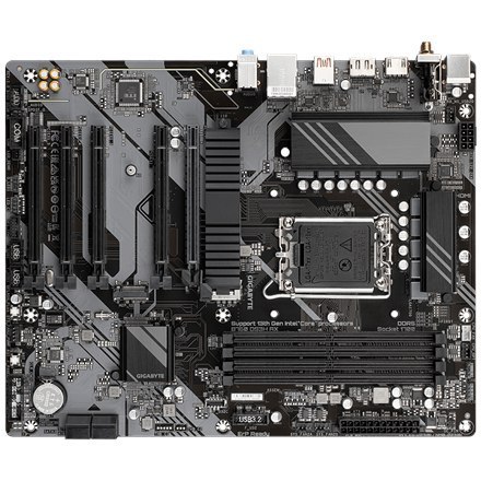 Gigabyte | B760 DS3H AX 1.x M/B | Rodzina procesorów Intel | Gniazdo procesora LGA1700 | DDR5 DIMM | Gniazda pamięci 4 | Obsługi