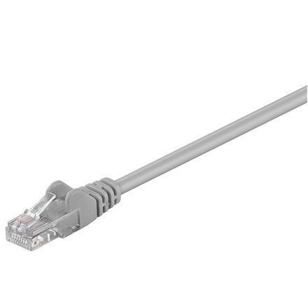 Goobay | Kabel sieciowy | CAT 5e | Nieekranowany skręcony przewód (UTP) | Męski | RJ-45 | Męski | RJ-45 | Szary | 0.25 m | Gwara