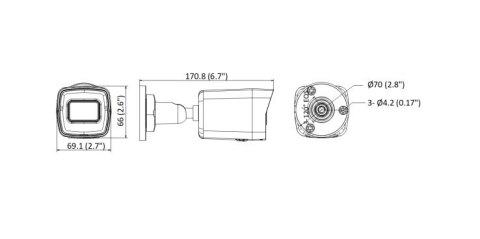 Hikvision | Kamera IP | DS-2CD1043G2-I | Bullet | 4 MP | 2.8mm/4mm | IP67 | H.265+ | Micro SD, maks. 256 GB