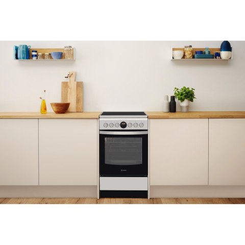 INDESIT | Kuchenka | IS5V8CHX/E | Typ płyty Vitroceramic | Typ piekarnika Electric | Stal nierdzewna | Szerokość 50 cm | Grillow