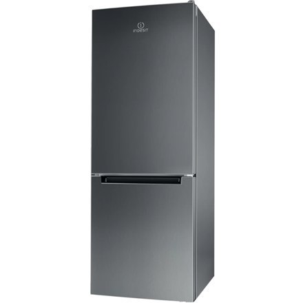 Indesit LI6 S2E X Chłodziarka,E, Wolnostojąca, Kombi, Wysokość 1,59 m, Chłodziarka netto 197 L, Zamrażarka netto 75 L, Inox | IN