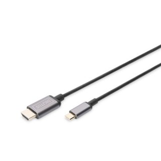 Kabel adaptera wideo Digitus | 19-pinowy HDMI typu A | męski | 24-pinowy USB-C | męski | czarny | 1,8 m