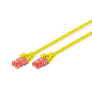 Kabel sieciowy Digitus | Przewód ekranowany | Kategoria 6 | PVC AWG 26/7 | 2 m | Żółty | Wtyk RJ45 (8/8)