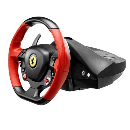 Kierownica do gier Ferrari 458 Spider Racing Wheel od Thrustmaster | Czarno-czerwona