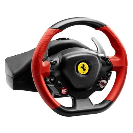 Kierownica do gier Ferrari 458 Spider Racing Wheel od Thrustmaster | Czarno-czerwona