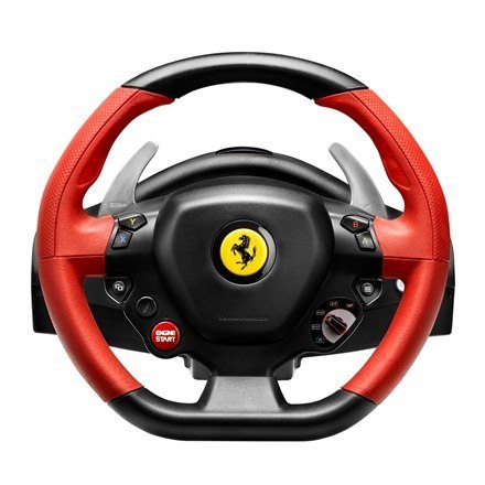 Kierownica do gier Ferrari 458 Spider Racing Wheel od Thrustmaster | Czarno-czerwona