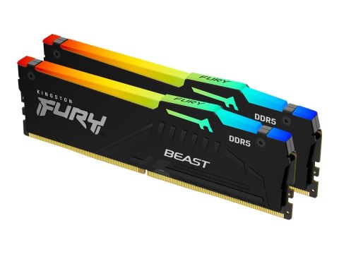 Kingston Fury Beast 16GB DDR5, 6000 MHz, CL36, 288-Pin, DIMM Kit (8GB x 2) Kingston