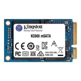 Kingston | KC600 | 1000 GB | Format SSD | Interfejs SSD mSATA | Prędkość odczytu 550 MB/s | Prędkość zapisu 520 MB/s