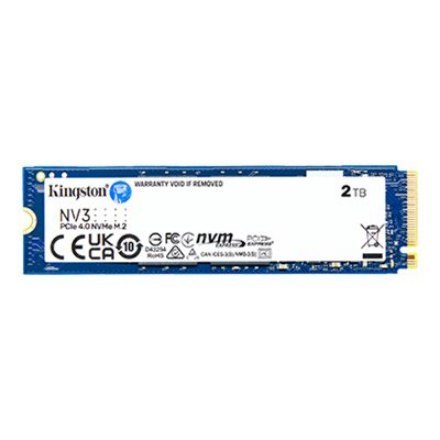 Kingston SSD | NV3 | 2000 GB | SSD form factor M.2 2280 | Solid-state drive interface PCIe NVMe Gen 4.0 (x4) | Read speed 6000 M