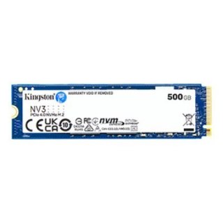 Kingston SSD | NV3 | 500 GB | SSD form factor M.2 2280 | Solid-state drive interface PCIe NVMe Gen 4.0 (x4) | Read speed 5000 MB