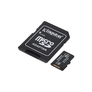 Kingston | UHS-I | 16 GB | Karta przemysłowa microSDHC/SDXC | Klasa pamięci flash Class 10, UHS-I, U3, V30, A1 | Adapter SD