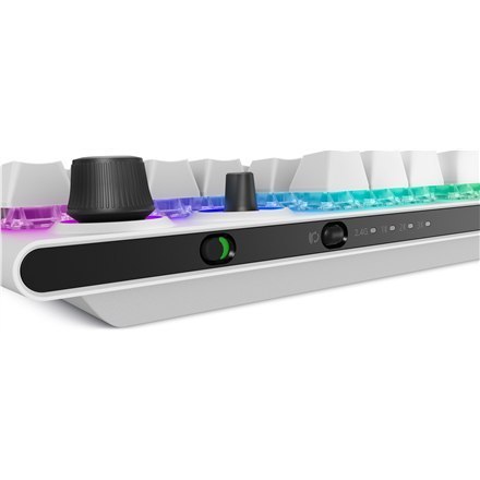 Klawiatura do gier Dell Alienware Tri-Mode AW920K bezprzewodowa z podświetleniem RGB LED, US, Lunar Light, Bluetooth, klawiatura