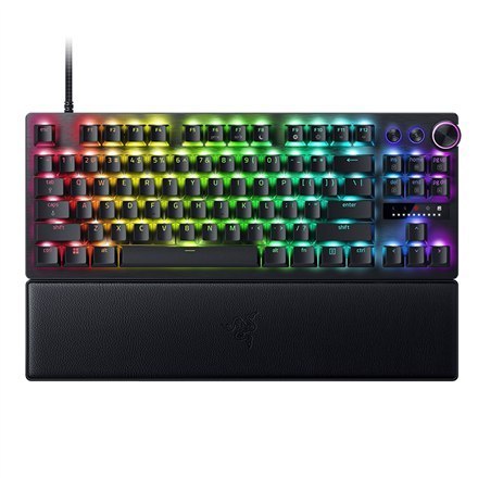 Klawiatura do gier Razer Huntsman V3 Pro Tenkeyless z technologią Analog Optical - przewodowa, układ US, kolor czarny