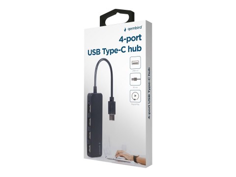 Koncentrator USB Typu C 4-portowy Gembird UHB-CM-U2P4-01