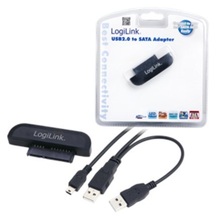 Kontroler magazynowania | SATA 3Gb/s | USB 2.0 | Czarny | Gwarancja: 24 miesiące