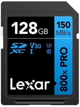 Lexar | Karta pamięci | Professional 800x PRO | 128 GB | SDXC | Pamięć flash klasy UHS-I