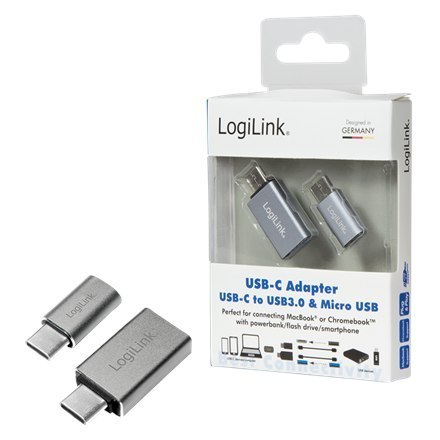 Logilink AU0040, USB Adapter, Type-C to USB 3.0 & Micro USB female