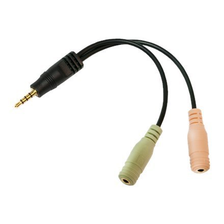 Logilink | Adapter audio | Mini-phone 3,5 mm 4-biegunowy | Męski | Żeński | Mini-phone stereo 3,5 mm | Czarny