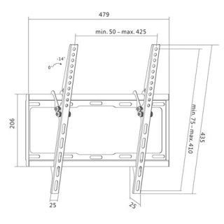 Logilink BP0012 TV Wall mount, 32-55", tilt -14°, 25 mm Logilink