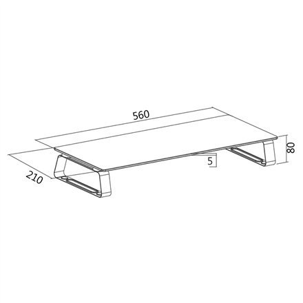 Logilink BP0027 Tabletop monitor riser, glass Logilink