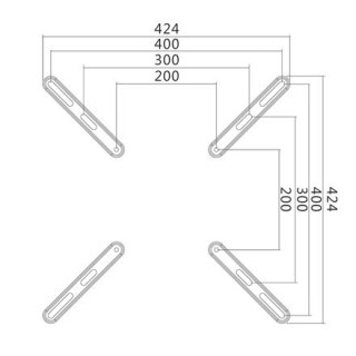 Logilink BP0029, VESA Adapter up to 400x400 Logilink | Wall mount | 32-55 " | Maximum weight (capacity) 30 kg | Black