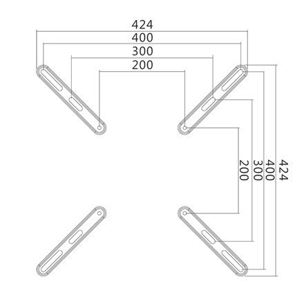 Logilink BP0029, VESA Adapter up to 400x400 Logilink | Wall mount | 32-55 " | Maximum weight (capacity) 30 kg | Black