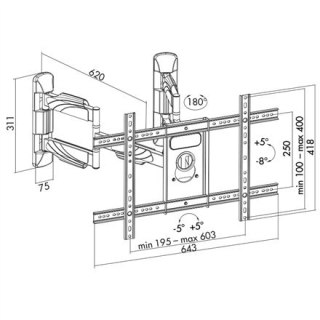 Logilink BP0047 TV Wall mount, 37"-70". corner mount Logilink