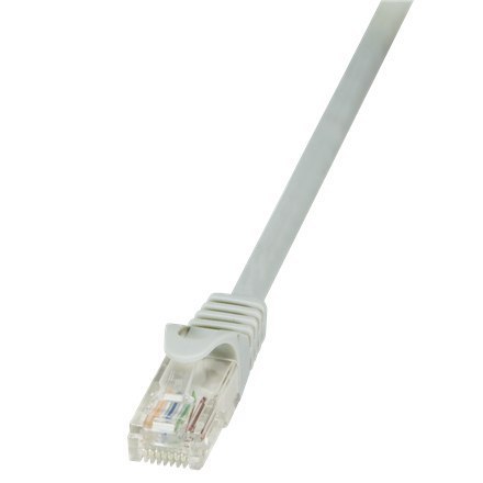 Logilink | CAT 5e | Kabel krosowy | Skrętka nieekranowana (UTP) | Męski | RJ-45 | Męski | RJ-45 | Szary | 0,5 m