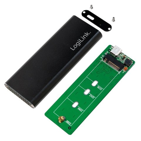 Logilink | Obudowa pamięci masowej | Dysk półprzewodnikowy | M.2 | Karta M.2 | USB 3.1 (Gen 2)