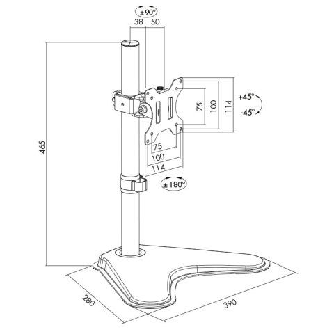 Logilink | Uchwyt na biurko do monitora| BP0044 | 13-32 " | Maksymalna waga 8 kg | Czarny