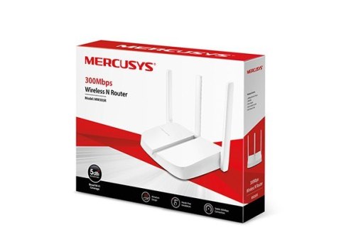 Mercusys | Wireless N Router | MW305R | 802.11n | 300 Mbit/s | 10/100 Mbit/s | Porty Ethernet LAN (RJ-45) 3 | Obsługa sieci Mesh