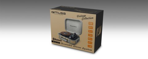 Muse | Szary | System stereo z gramofonem | MT-201 BTG | Port USB | Wejście AUX