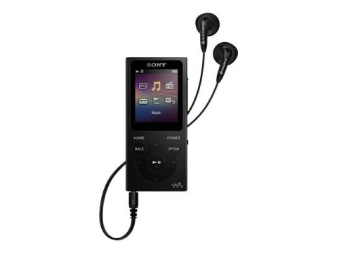 Odtwarzacz MP3 Sony Walkman NW-E394B z radiem FM, 8 GB, czarny Sony | Odtwarzacz MP3 z radiem FM | Walkman NW-E394B | Pamięć wew