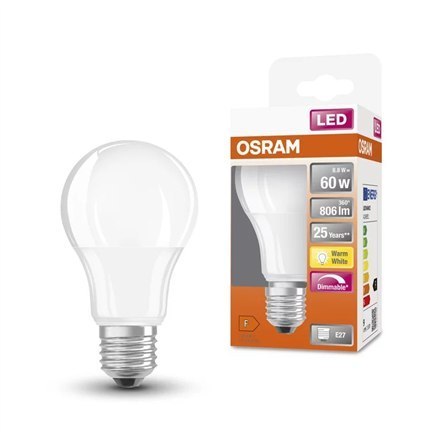 Osram Parathom Classic LED 60 regulowalna żarówka E27 o mocy 8.8W/827 Osram | Parathom Classic LED | E27 | 8.8 W | Ciepła biel