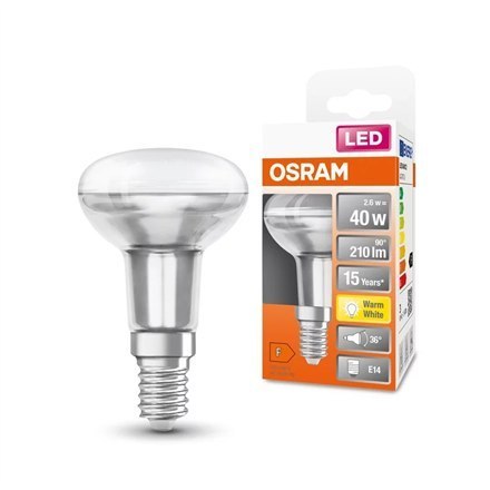 Osram Parathom Reflector LED R50 40 non-dim 36° 2,6W/827 Żarówka E14 Osram | Żarówka LED Parathom Reflector R50 | E14 | 2.6 W |