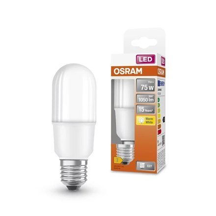 Osram Parathom Stick LED FR 75, nieściemniająca 9W/827 lampa LED E27 | Ciepły biały