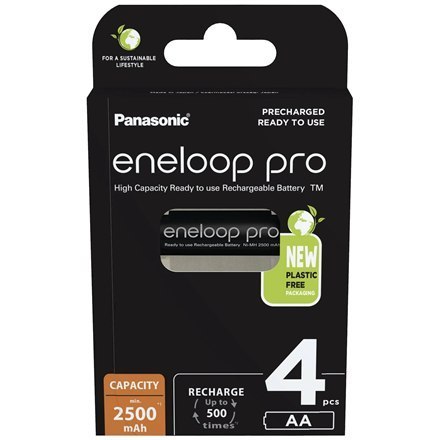 Panasonic | AA | 2500 mAh | 4 sztuki | ENELOOP Pro BK-3HCDE/4BE