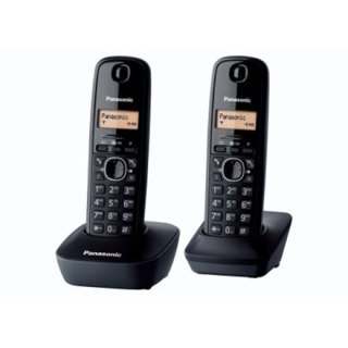 Panasonic | Cordless | KX-TG1612FXH | Built-in display | Caller ID | Black | Conference call | Phonebook capacity 50 entries | W