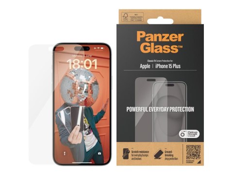 PanzerGlass | Ochraniacz ekranu | Apple | IPhone 15 Plus | Szkło | Przezroczysty