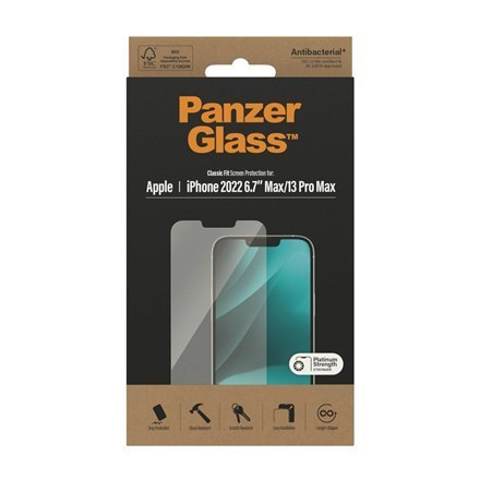 PanzerGlass | Ochraniacz ekranu | Apple | iPhone 14 Plus/13 Pro Max | Szkło | Przezroczyste | Klasyczne dopasowanie