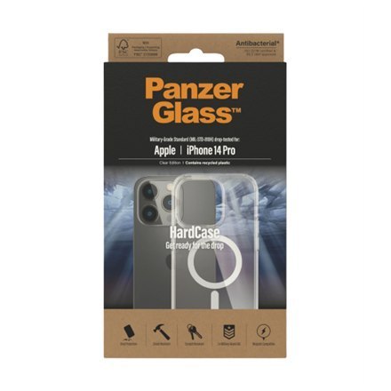 PanzerGlass | Pokrowiec na telefon komórkowy - kompatybilny z MagSafe | Apple iPhone 14 Pro | Przezroczysty