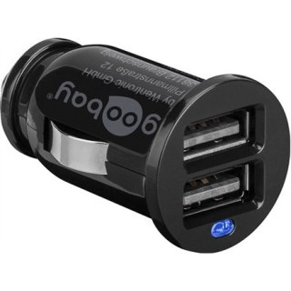 Podwójna ładowarka samochodowa USB (2x USB) Goobay | Goodbay Podwójna ładowarka samochodowa USB 2,1 A | 5 V