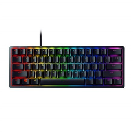 Razer | Huntsman Mini | Klawiatura dla graczy | Podświetlenie LED RGB | US | Czarna | Przewodowa | m | Liniowa optyczna RED