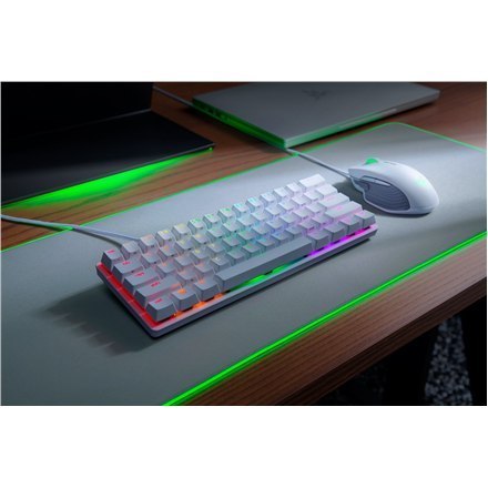 Razer | Huntsman Mini | Klawiatura dla graczy | Podświetlenie LED RGB | US | Mercury White | Przewodowa